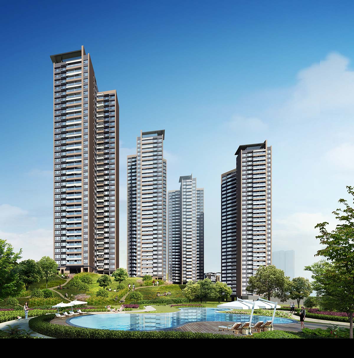 住宅內(nèi)院透視圖